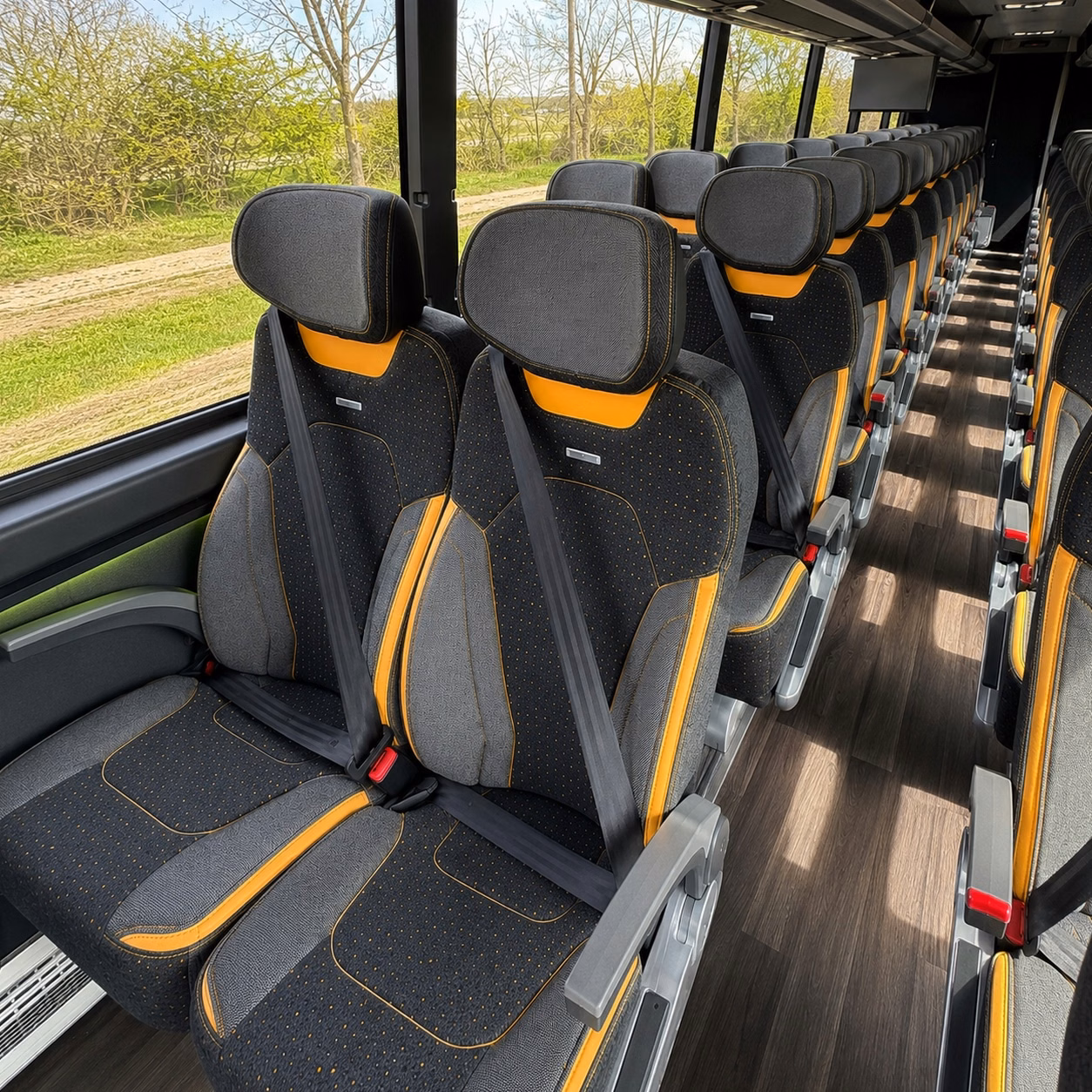 quincy charter bus rental inside